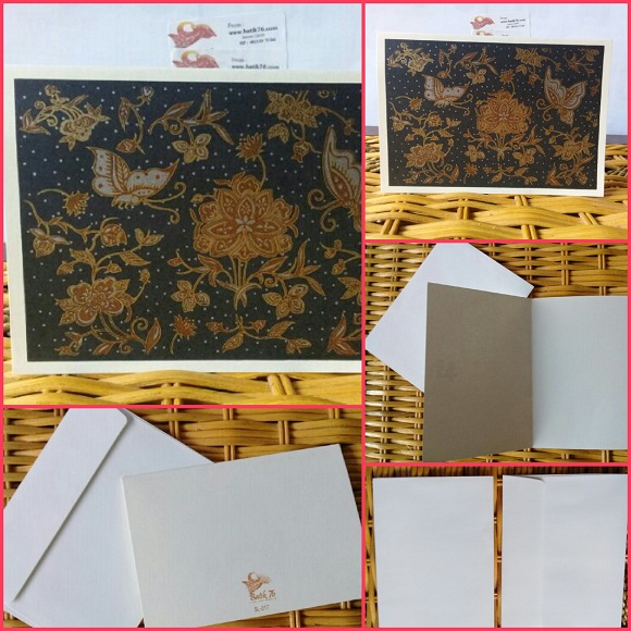 Batik Kupu Kupu Gold-kartu Natal-kartu Lebaran-kartu Tahun Baru-batik 76