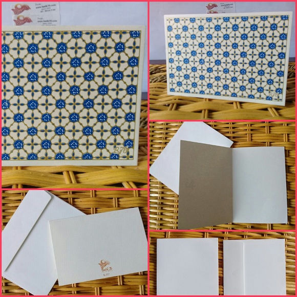 Batik Semanggi Biru-kartu Natal-kartu Lebaran-kartu Tahun Baru-batik 76