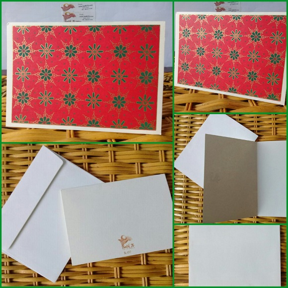 Batik Truntum Merah-kartu Natal-kartu Lebaran-kartu Tahun Baru-batik 76