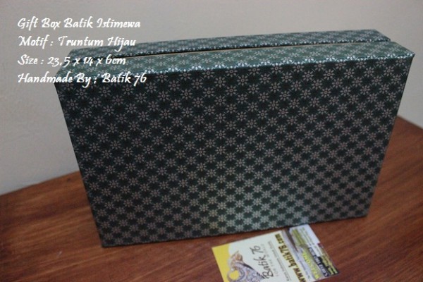 Jual Gift Box-kotak Kado-batik76-motif Batik  Truntum Hijau 3