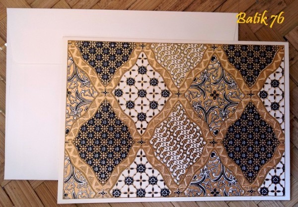 Kartu Ucapan-motif Batik Sidoluhur Emas-medium 1