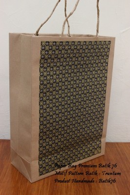 Paper bag-Tas kertas batik76-Truntum hitam emas 3