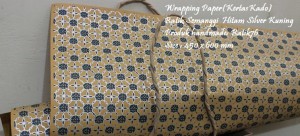 Semanggi kuning hitam silver-kertas kado batik-wrapping paper-bungkus kado 10