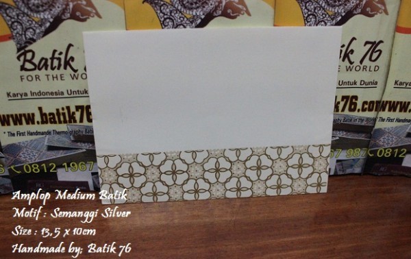 Amplop Medium Batik-envelope-amplop Batik  Semanggi Silver 1