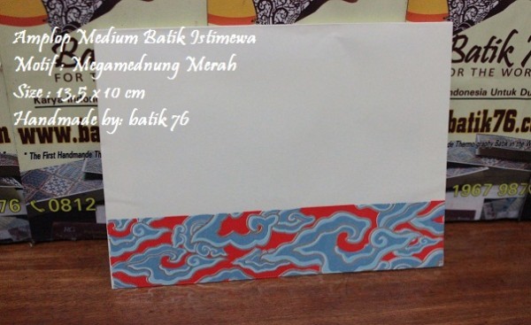 Amplop Medium Batik Istimewa-envelope-batik Megamendung Merah 3