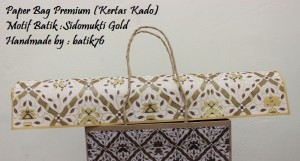 jual kertas kado-wrapping paper handmade-motif batik sidomukti gold 9