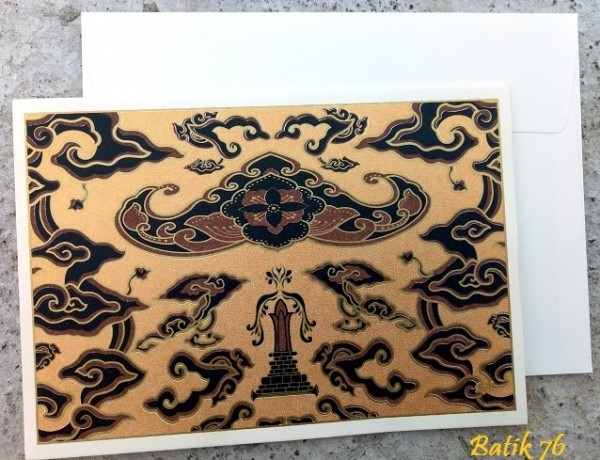 Kartu Ucapan Large-motif Batik Wahyu Tumurun Gold 1